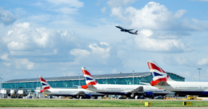 Heathrow Airport Achieves Significant Reduction in Flight Carbon Emissions, Surpassing 2019 Baseline by 7% Through Sustainable Aviation Fuel Adoption.