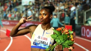 American Russell hurdles to world record in Zurich