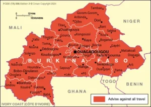 FCDO Issues Urgent Red-Alert Warning Against All Travel to Burkina Faso Amid Escalating Terrorism and Political Instability.